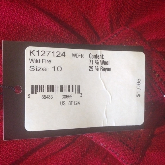 St John Evening Dress Wildfire Size 10 NWT - Picture 10 of 10